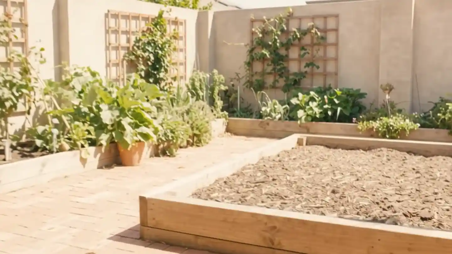 A garden view pulls back to reveal a shopper taking a photo with their phone and a laptop showing the GlassHouse photo upload screen.
